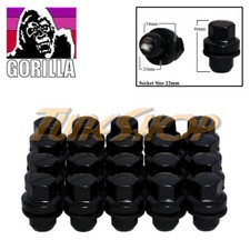 20 GORILLA RANGE ROVER 14x1.5 OEM OE STOCK FACTORY WHEELS RIM MAG LUG NUTS BLACK picture