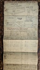 Steering Front Axle Repair Data Chart Prewar Auto Alignment Wall Poster 1920-30s picture