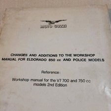 Moto Guzzi Workshop Manual Changes Additions Eldorado 850 Police V7 700 750 OEM picture