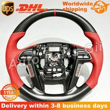 FOR 09-15 HONDA Pilot /11-17 Odyssey STEERING WHEEL CARBON FIBER W/RED LEATHER picture