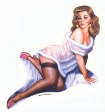 SEXY Vintage Fifties GIRL 50's Nostalgic STICKER/DECAL BUMPERSTICKER CARTAGENA picture