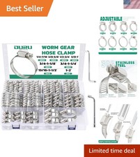 Versatile 175PCS Adjustable Stainless Steel Hose Clamps for Automotive & Home picture