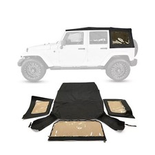 REPLACEMENT BLACK SOFT TOP W/ WINDOWS 9085235 FOR 10-18 JEEP WRANGLER UNLIMITED picture