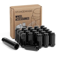 24pc Black Spline Lug Nuts | 14x2 Threads | for Ford Expedition F150 Navigator picture