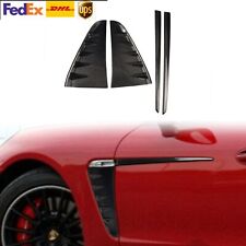 4Pcs Real Carbon Fiber Car Side Fender Vent Cover Trim For Porsche Panamera 970 picture