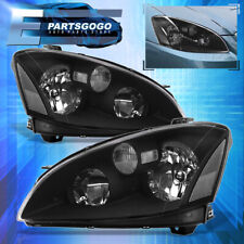 For 02-04 Nissan Altima JDM Replacement Headlights Lamps Left+Right Black Clear picture