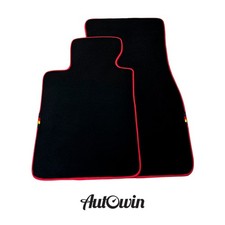 AutoWin Black Floor Mats for BMW Z4 Series E89 Convertible (2009-2016) Red Trim picture