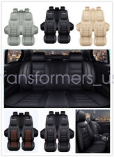 For TOYOTA Front & Rear Leather Seat Covers Full Set 5-Sits Cushion Protector picture