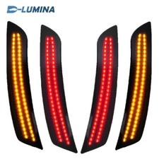 4X Smoked LED Side Marker Bumper Lights Amber Lamps for  Chevy Camaro 2016-2024 picture