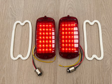 1960-1966 Chevy GMC Pickup Truck C10 C20 K10 LED Tail Light Lamp Lens PAIR 2PCS picture