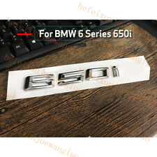 Chrome “ 650 i ” Number Trunk Letters Emblem Badge Stickers for 6 Series 650 i picture