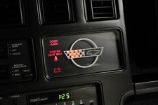 C4 Corvette Information Center Cover Plate 1984-1989 Bezel Cover C4 Emblem picture