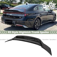 FOR 2023-26 HYUNDAI SONATA RS STYLE GLOSS BLACK HIGHKICK REAR TRUNK SPOILER WING picture