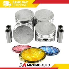 Pistons w/ Rings fit Fits 97-02 Mitsubishi 1.8L L4 SOHC 16v picture