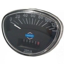 For Vespa Veglia Logo 120 Kph Black Face Speedometer  Super Rally VMA ECs picture