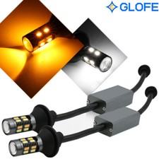 2x 3157/4114K Error-Free Switchback LED White Amber Turn Signal/DRL Light Bulbs picture