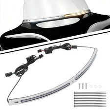 FOR Harley Electra Glide Street Glide Windshield Trim LED Run/Turn Signals 96-13 picture