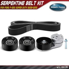 4x Serpentine Belt Drive Component Kit for Ford F-250 Super Duty 2008-2010 6.4L picture