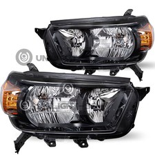 For 2010-2013 Toyota 4Runner Black Bezel Headlights Headlamps Replacement LH+RH picture
