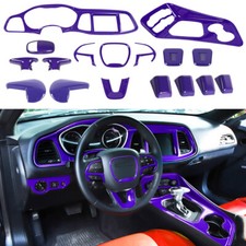 20pcs Purple Interior Center Console Cover Trim Kit For Dodge Challenger 2015-23 picture