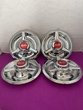 (4) 3 BAR SPINNERS CENTER CAPS FOR CHEVY RALLY WHEELS 7