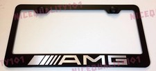 Mercedes Benz AMG Stainless Steel Black Finished License Plate Frame Holder picture