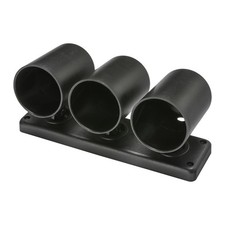 GlowShift Universal Black Triple Swivel Dash Gauge Pod Mount 2-1/16