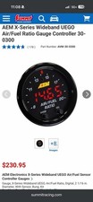 New Aem 30-0300 X-Series Wideband Uego Air/fuel Ratio Gauge Kit Sensors Included picture