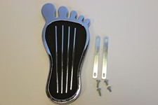 Barefoot Chrome Gas Pedal Cover Chrome Hot Rod Vintage Rat Classic Chevy Ford picture