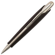 Porsche Design P'3150 Brown Calfskin Leather & Stainless Steel Ball Point Pen picture