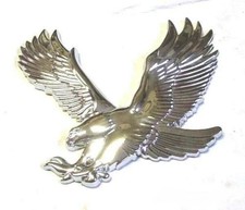 Cutout 3D Eagle Accent Beak Facing Left Chrome Plastic 7