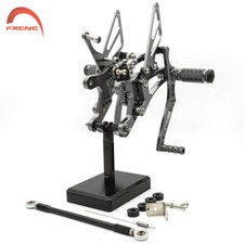 CNC Rearset Footrest Footpegs For Yamaha YZF R6 1999-2000 2001 2002 Adjustable picture