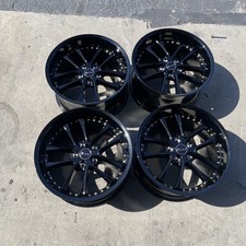 Used 17x9 Vors AR5 5x114.3 30 73.1 Black Wheels set-4 picture