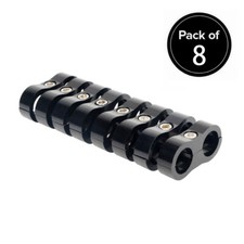 8Pcs 8AN AN8 Hose Separator Clamp Bracket Adapter Kit Fits Oil Fuel Hose Line picture