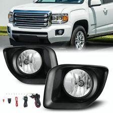 Fits 2015-2020 GMC Canyon Front Fog Bumper Lights Clear Lens w/Wiring Switch Kit picture