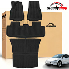 3D TPE Mats Floor & Cargo Liners All-Weather For Tesla Model Y Juniper 2025-2026 picture