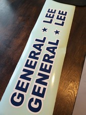 General Lee ONE PAIR Roof Decal Dukes of Hazzard Bicycle Stickers Blue/White picture