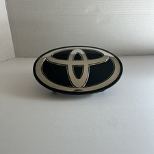 Front Grille Emblem for Toyota Tacoma 2020-2023 Chrome Logo on Black Gloss Badge picture