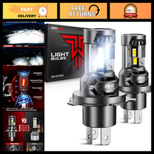 Ultra-Bright 9003/H4 LED Bulbs 110,000LM 6500K White, Plug & Play, Long Life, 2- picture