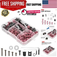 Corrosion-Resistant Pink Motorcycle Bolt Kit with 177 Fasteners for Sport Bikes picture