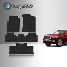 ToughPRO Floor Mats + 3rd Row Black For Infiniti QX80 All Weather 2014-2024 picture