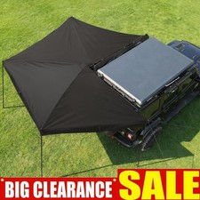270° Driver Side Car Awning Rooftop 6.6ft Pullout Ripstop Sun Shelter SUV Truck picture