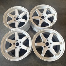 Used 17x9 Vors TR37 5x114.3 30 73.1 White Wheels set-4 picture