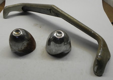 VINTAGE 1952-53 KAISER REAR BUMPER BRIDGE SET WITH BULLETS LEAD SLED CHROME USED picture