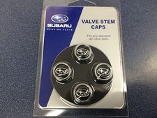 Subaru Logo Tire Valve Stem Caps Set of 4 Genuine OEM SOA342L137 Fits All Models picture