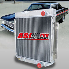 4Row Aluminum Radiator fit 64-66 Ford Mustang /1960-65 62 Falcon 3.3L L6 4.7L V8 picture