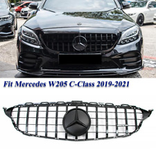 GT R Style Grille W/3D Emblem For Mercedes Benz C300 C43 AMG W205 2019 2020 2021 picture