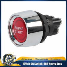 Universal 12V Car Red Illuminated Engine Start Switch Push Button Race Starter picture