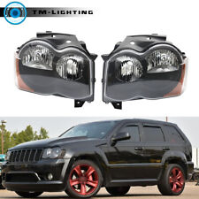 Black Headlights Headlamps For 2008-2010 Jeep Grand Cherokee Left&Right Side picture