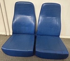 Two Freedman Seats Shuttle Bus Transit Van StarCraft Two Blue Leather Seats picture